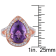 5 7/8 CT TGW Multi-Gemstones and Diamond Accent Halo Shank Ring in Rose
Gold Plated Sterling Silver