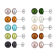 Set of 7MM Multicolor Freshwater Cultured Pearl Earrings in Sterling Silver
