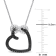 Diamond Accent Infinity Heart Pendant with Chain in Sterling Silver with
Black Rhodium Plating