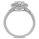 3/8 CT TW Diamond Halo Heart Engagement Ring in Sterling Silver