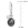 8-9MM Black Tahitian Cultured Pearl and Diamond Accent LeverBack
Earrings in Sterling Silver