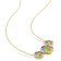 5 3/4 CT TGW Mixed Gemstone Flower Yellow Plated Sterling Silver Pendant
With Chain