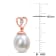 8-9MM South Sea Cultured Pearl and White Topaz Earrings in 18K Rose Gold
Over Sterling Silver