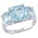 8 2/5 CT TGW Sky Blue Topaz 3-Stone Ring in Sterling Silver