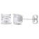2 5/8 CT TGW Square White Topaz Stud Earrings in Sterling Silver