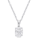 2 CT DEW Created Moissanite Solitaire Pendant with Chain in Sterling Silver
