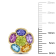 3 5/8 CT TGW Multi Gemstone Floral Stud Earrings in 18k Yellow Gold Over
Sterling Silver