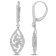 4/5 CT DEW Created Moissanite Leverback Dangle Earrings in Sterling Silver