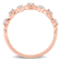 1/5 CTW White Topaz Ring in Rose Plated Sterling Silver