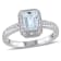 1 CT TGW Aquamarine and Diamond Accent Ring in Sterling Silver