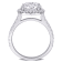 3 5/8 CT TW Lab-Grown Diamond Halo Engagement Ring in 14K White Gold