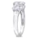 3 CT TW Lab-Grown Diamond 3-Stone Ring in 14K White Gold