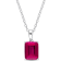 3 3/4 CT TGW Created Ruby Solitaire Pendant with Chain in Sterling Silver