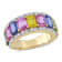 6 4/5 CT TGW Multi-Color Sapphire Anniversary Band Ring in 14K Yellow Gold