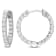 1/2 CT TW Diamond Hoop Earrings in 14K White Gold