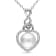 8-8.5MM Freshwater Cultured Pearl and Diamond Heart Pendant with Chain
in Sterling Silver