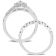 1/5 CT TW Diamond Oval Halo Bridal Ring Set in Sterling Silver
