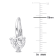 3 CT TGW Created Moissanite Heart Drop Earrings in Sterling Silver
