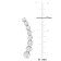 2 1/2 CT TW Diamond Graduated Curved Line Earrings in 14K White Gold