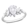 1 3/8 CT TGW Lab Grown Diamond Engagement Ring in 14K White Gold