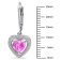 2 CT TGW Created Pink Sapphire and Diamond Accent Earrings in Sterling Silver