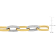 White Enamel Oval Link Bracelet in Yellow Plated Sterling Silver