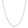 1.3MM White Beaded Chain Necklace in Rose Plated Sterling Silver