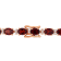 19 5/8 CT TGW Garnet and White Sapphire Tennis Bracelet in Rose Plated
Rhodium Over Sterling Silver