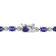 9 7/8 CT TGW Created Blue Sapphire and Diamond Accent Bracelet in
Sterling Silver