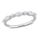1/2 CT DEW Created Moissanite Semi-Eternity Ring in Sterling Silver