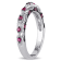 1/3 CT TGW Created Ruby and Diamond Vintage Anniversary Ring in 10K
White Gold with BlacK Rhodium
