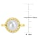 9-9.5MM Freshwater Cultured Pearl Halo Link Ring in Yellow Plated
Sterling Silver