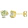 1 1/2 CT TGW Prasiolite and Diamond Accent Heart Stud Earrings in Yellow
Plated Sterling Silver