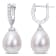 8.5-9MM Freshwater Cultured Pearl and 1/5 CT TGW Cubic Zirconia Drop
Earrings in Sterling Silver