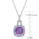 2 1/3 CT TGW Amethyst, Tanzanite and Diamond Accent Pendant with Chain
in Sterling Silver