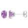 1 3/8 CT TGW Oval Amethyst Stud Earrings in Sterling Silver