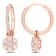 1 CT TGW White Topaz Morganite and 1/8 CT TW Diamond Floral Hoop
Earrings in 10K Rose Gold
