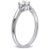 1/3 CT TGW Created White Sapphire and Diamond Accent Ring in Sterling Silver