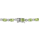 8 4/5 CT TGW Peridot and Diamond Accent Bracelet in Sterling Silver