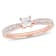 1/3 CT TGW Created White Sapphire & Diamond Accent Ring in 18K Rose
Gold Over Sterling Silver
