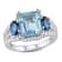 5 3/4 CT TGW Sky Blue and London Blue Topaz with Created White Sapphire
Ring in Sterling Silver