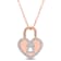 1/5ctw Diamond Heart Lock Pendant with Chain in 18K Rose Gold Over
Sterling Silver
