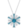 2 3/8 CT TGW London Blue Topaz and White Topaz Starburst Pendant with
Chain in Sterling Silver