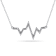 Diamond Heartbeat Necklace in Sterling Silver