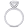 3-1/2 CT DEW Created Moissanite and 1/10 CT TW Diamond Engagement Ring
in 14K White Gold