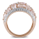 6 CT TGW Rose Quartz and Diamond Accent Ring in 18K Rose Gold Over
Sterling Silver