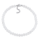 6 1/2 CT TGW White Topaz Beaded Bracelet with Sterling Silver Clasp