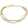10-15.5MM Freshwater Cultured Pearl with Curb Chain Bracelet in Yellow
Plated Sterling Silver