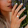 9-9.5MM Freshwater Cultured Pearl Halo Link Ring in Yellow Plated
Sterling Silver