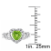 1 1/3 CT TGW Peridot and 1/10 CT TW Diamond Heart Ring in Sterling Silver
